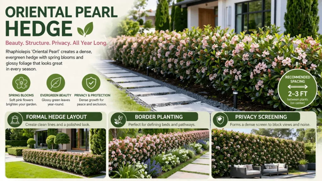 oriental pearl plant hedge