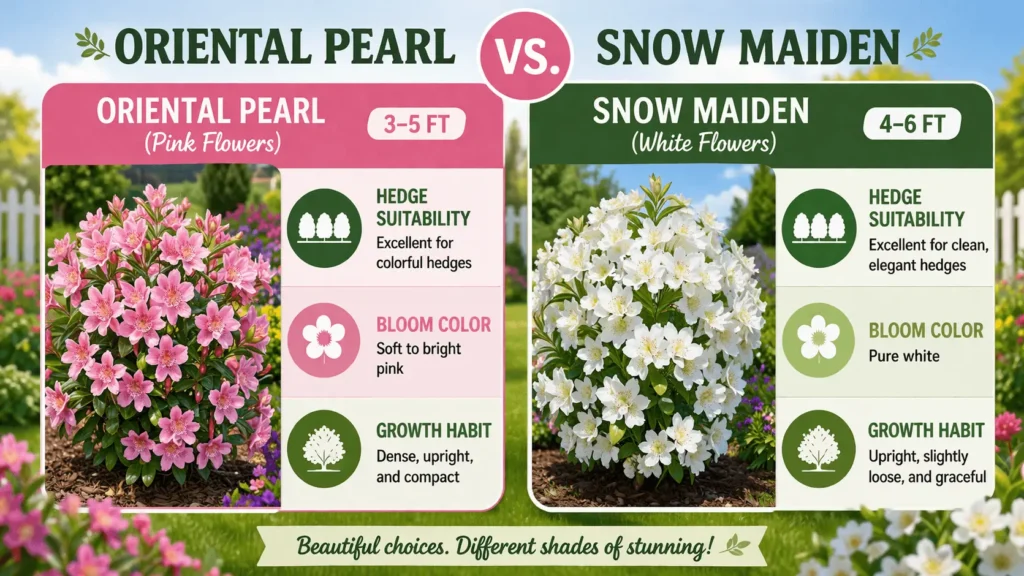 oriental pearl plant hedge