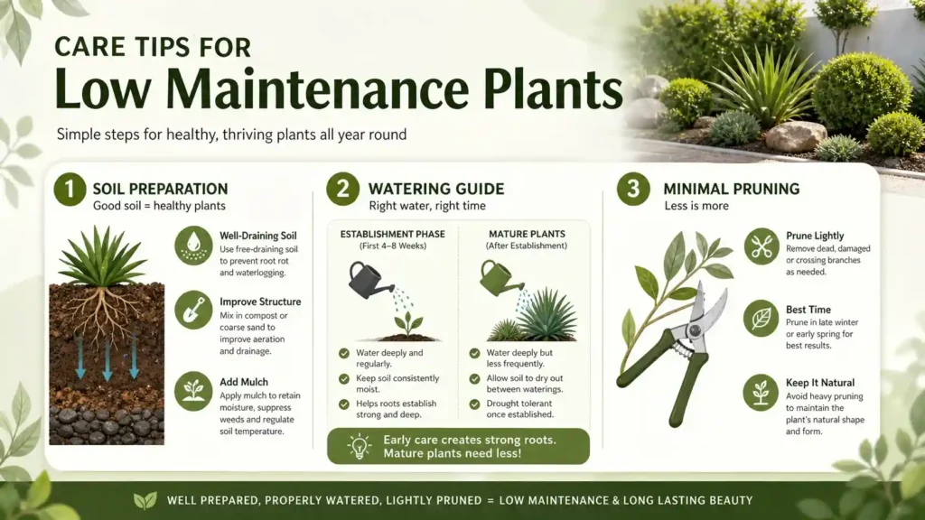 low-maintenance-plants-for-driveway
