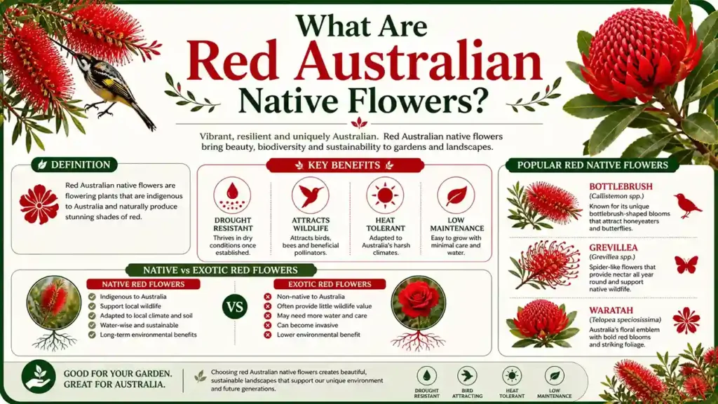 red australian native flowers