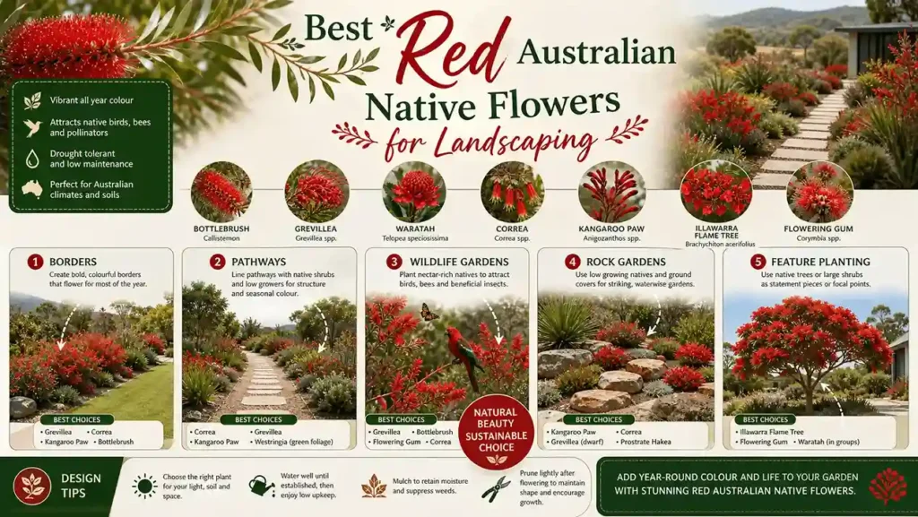 red australian native flowers