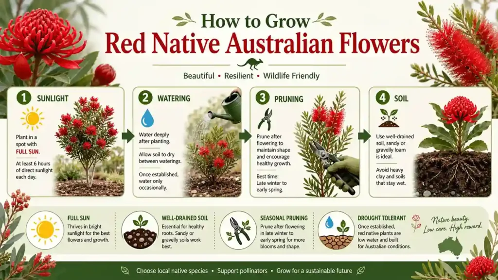 red australian native flowers