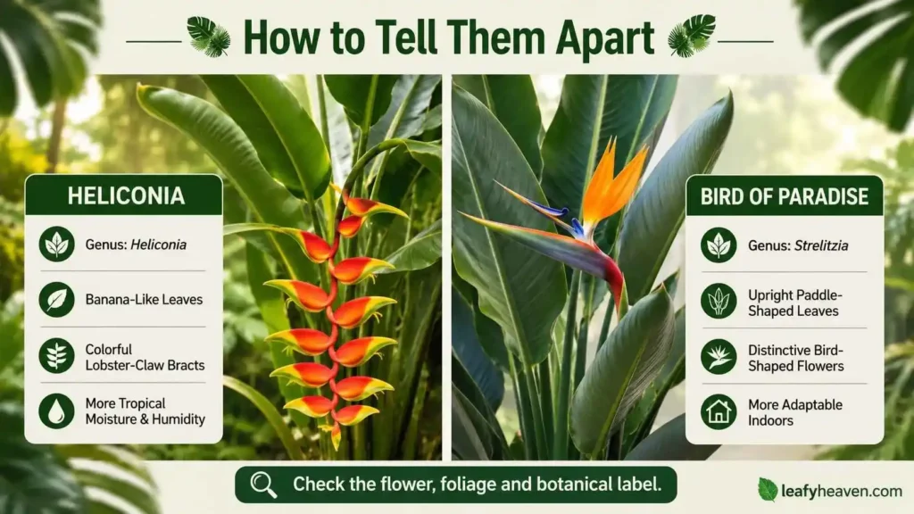 Heliconia-vs-Bird-of-Paradise-Key-Differences-Summary